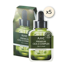 Load image into Gallery viewer, AHC Premium CICA 3 Complex Skin Fit Mask (27ml x 5) Soothing Enhancer
