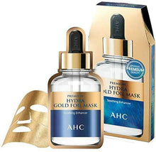 Load image into Gallery viewer, AHC Premium Hydra Gold Foil Mask Soothing Enhancer Whitening Anti Wrinkle 5pc x 25g
