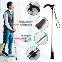 Load image into Gallery viewer, 1st Care 12PCE 90cm Height Adjustable Walking Stick Wrist Strap Handle
