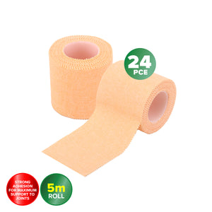 1st Care 24PCE Strapping Sports Adhesive Tape Joints Muscles Tendons 5m