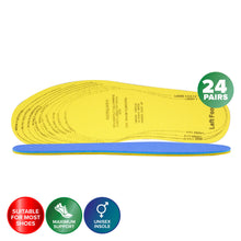 Load image into Gallery viewer, 1st Care 24 Pairs Unisex Double Layered Insoles Support &amp; Pressure Relief
