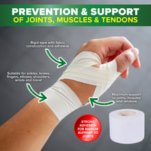 Load image into Gallery viewer, 1st Care 12PCE Sports Strapping Adhesive Tape Joint Muscle Tendon Support 5m
