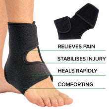 Load image into Gallery viewer, 1st Care 12PCE Premium Quality Neoprene Ankle Supports Adjustable Flexible
