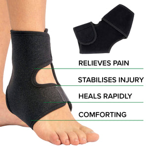 1st Care 12PCE Premium Quality Neoprene Ankle Supports Adjustable Flexible