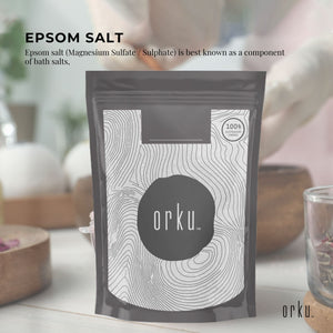 1Kg Orku Epsom Salt - Magnesium Sulphate Bath Salts