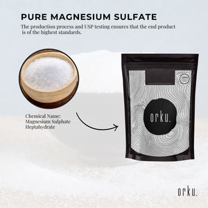 Orku 1kg MgSO2 USP Epsom Salt Pharmaceutical Grade