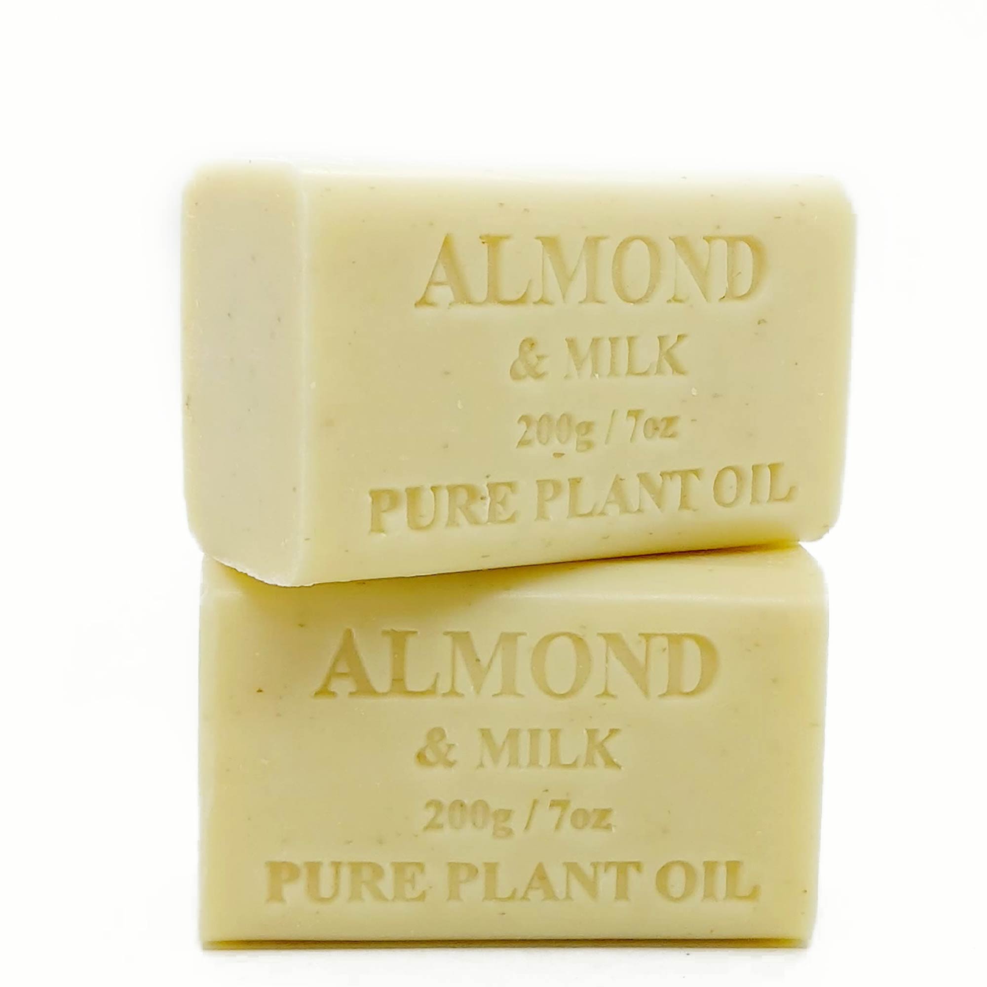 [2x 200g] Plant Oil Soap Almond and Milk Scent Pure Vegetable Base Bar Australian