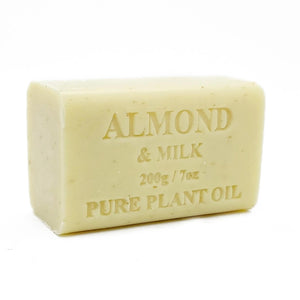 [10 x pack] 200g Plant Oil Soap Almond and Milk Scent Pure Vegetable Base Bar Australian