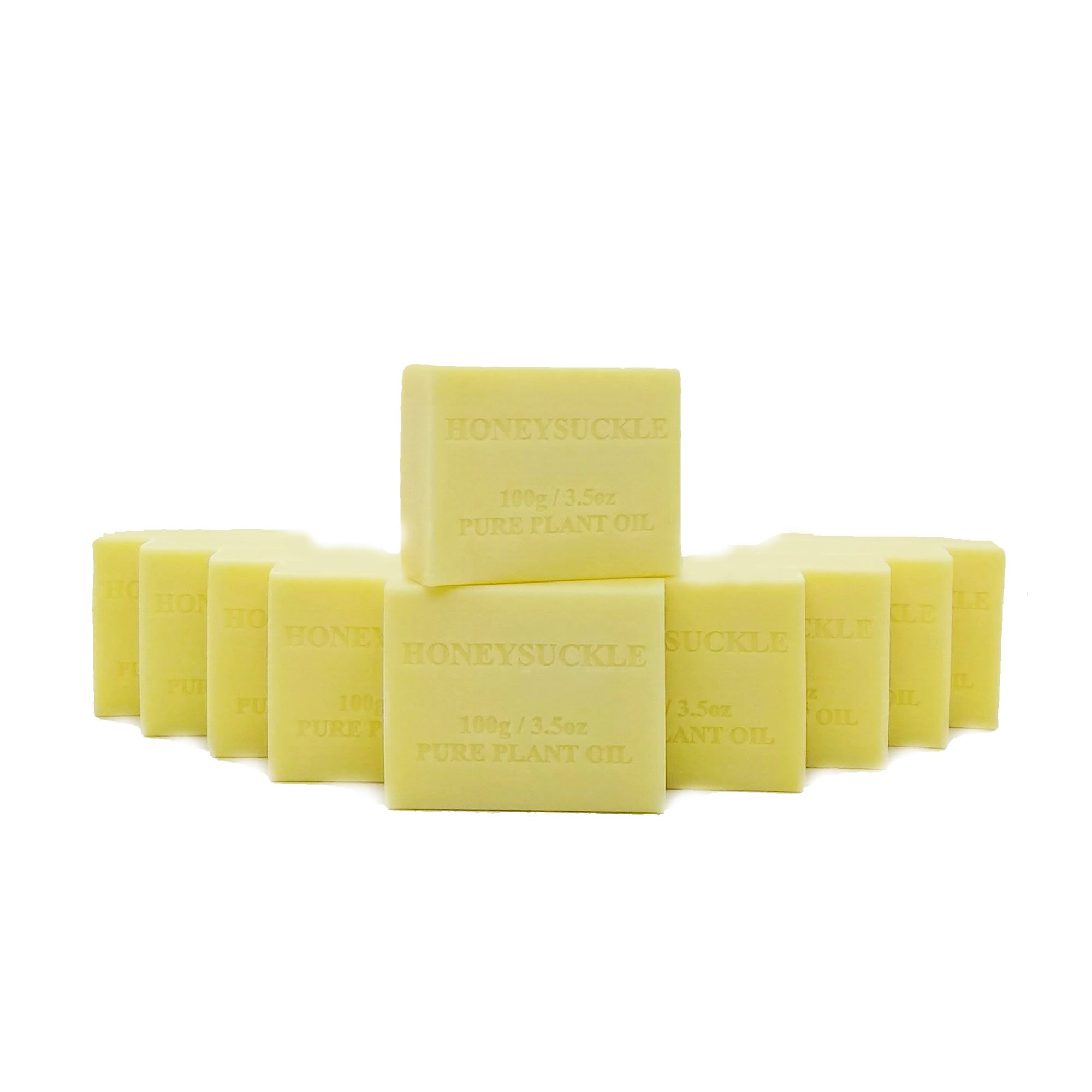 [10 x pack] 100g Plant Oil Soap Honeysuckle Scent Pure Vegetable Base Bar Australian