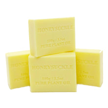 Load image into Gallery viewer, 4x 100g Plant Oil Soap Honeysuckle Scent Pure Vegetable Base Bar Australian
