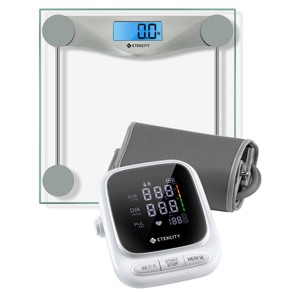 Etekcity Silver Scale & Smart Pressure Monitor