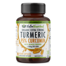 Load image into Gallery viewer, Curcumin Tablets - 95% Pure Organic - Turmeric Extract Buffered with Black Pepper (1,350mg)
