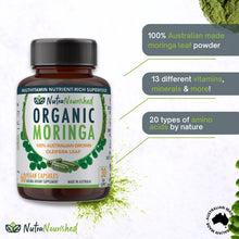Load image into Gallery viewer, Organic Pure Moringa Leaf Capsules , 60 Vegan Capsules
