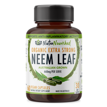 Load image into Gallery viewer, Neem Leaf Capsules Organic Pure Australian Grown - (660mg), Organic, 60 Vegan Capsules/1 Month
